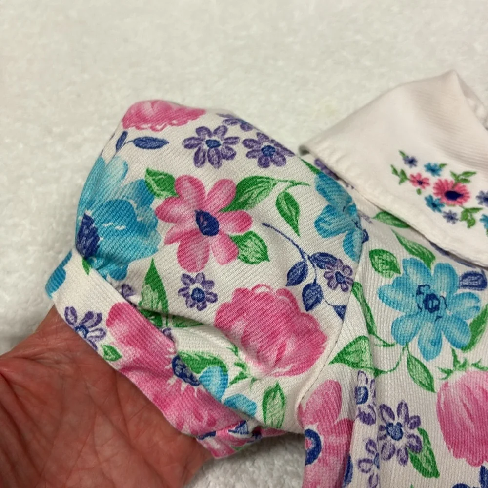 Vintage OshKosh B'gosh Floral Dress with Pink and Blue made in USA size 6